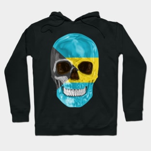 Bahamas Flag Skull - Gift for Bahamian With Roots From Bahamas Hoodie